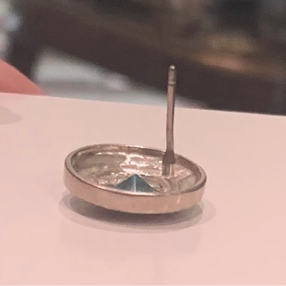 Bali style vintage sterling silver earrings - Picture 3 of 3